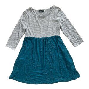 Women's Striped Casual Round Neck Knitted Dress